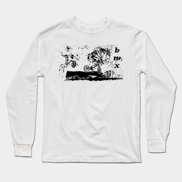 bmx Long Sleeve T-Shirt by rickylabellevie